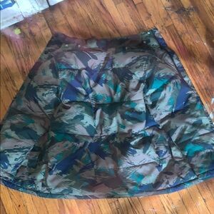 Swiss Tech Green Purple Midi Bubble Puffer